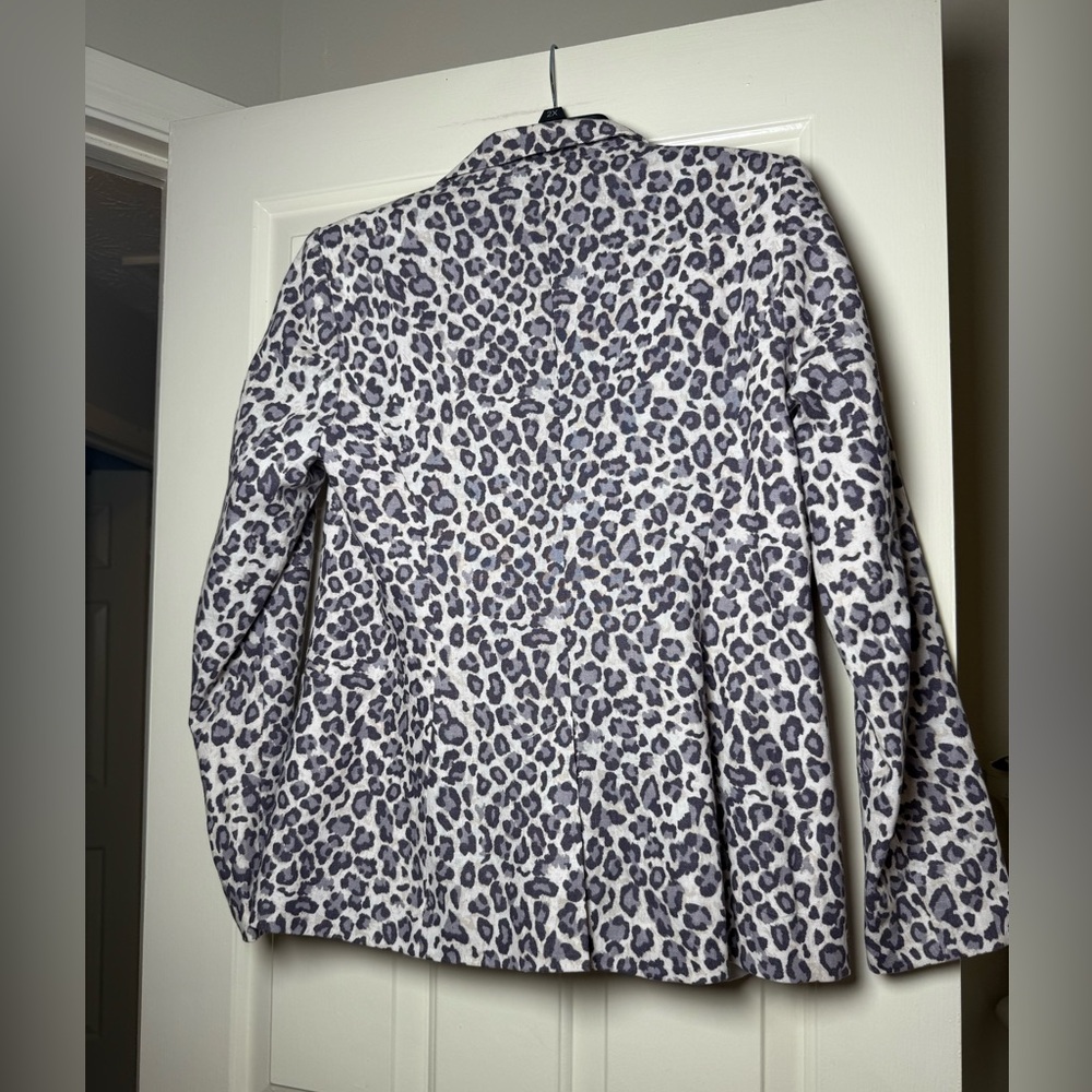 Rachel Zoe Leopard Print Blazer - Black and White - Picture 6 of 12